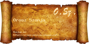 Orosz Szonja névjegykártya